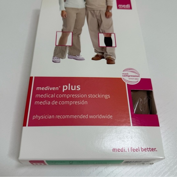 New In Box Mediven Plus Medical Compression Beige Closed Toe Stocking Size IV - Picture 3 of 9